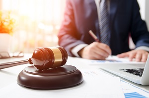 lawyer at desk